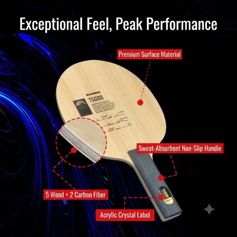 Table Tennis Bat Butterfly - 1pcs SANWEI T5000 Table Tennis Blade