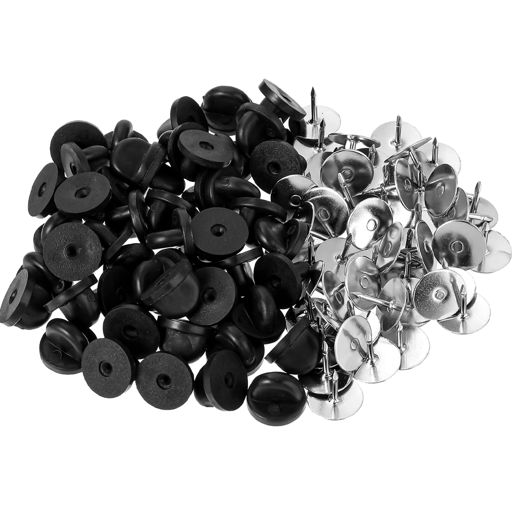 Butterfly Rubber Sheet - 50Pairs Rubber Blank Pin Backs Butterfly