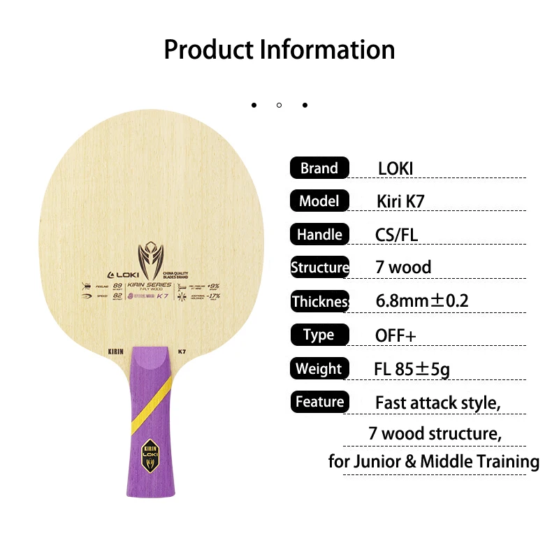 LOKI Kirin K5 K6 K7 Table Tenn - Table Tennis Touch recension och pris