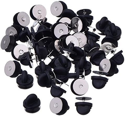20 Pairs Rubber Blank Pin Back - Butterfly Rubber Sheet recension och pris