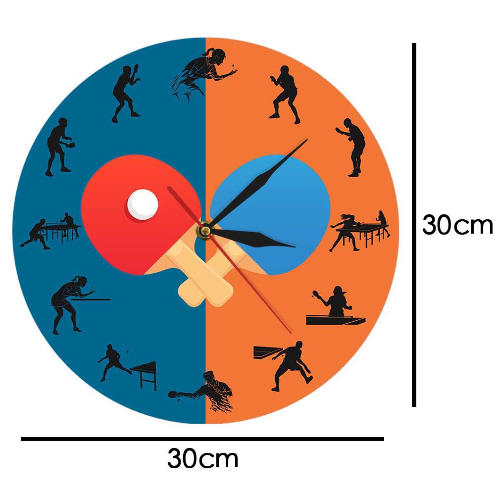 Ping Pong Wall Clock Silent Ta - Table Tennis Live recension och pris