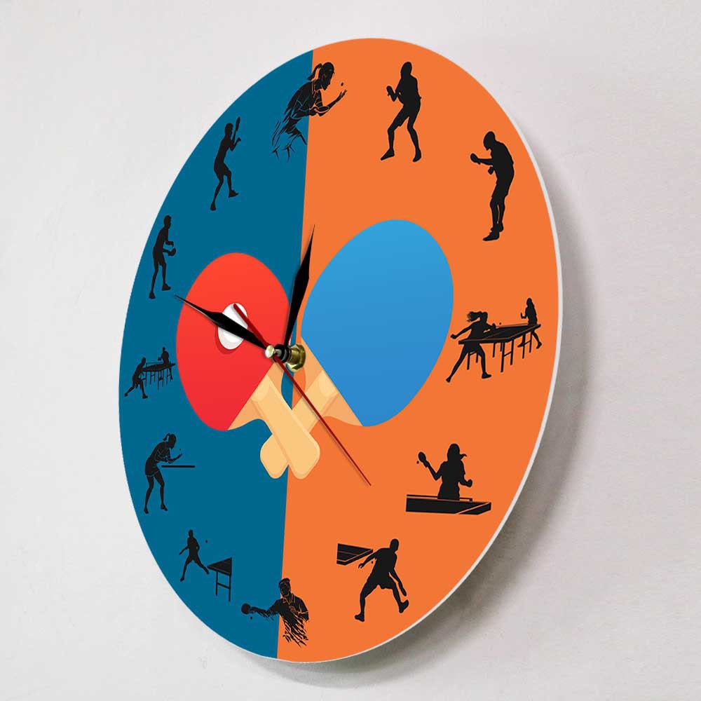 Ping Pong Wall Clock Silent Ta - Table Tennis Live recension och pris