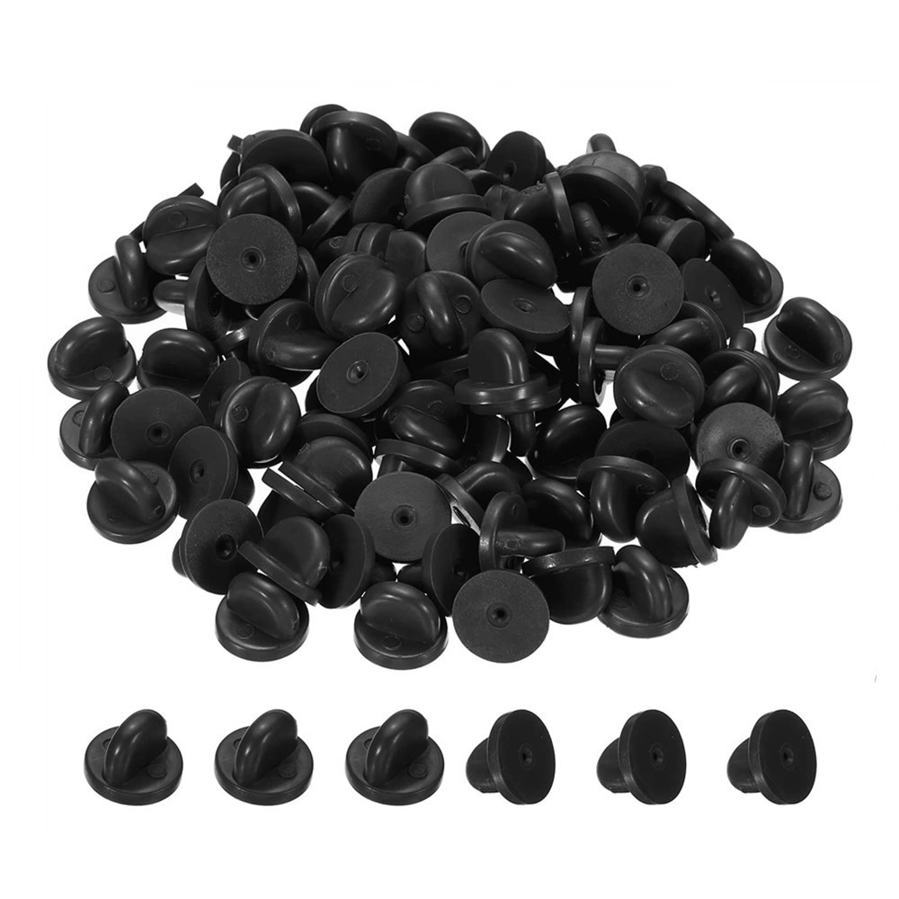50Pairs Rubber Blank Pin Backs - Butterfly Rubber Sheet recension och pris
