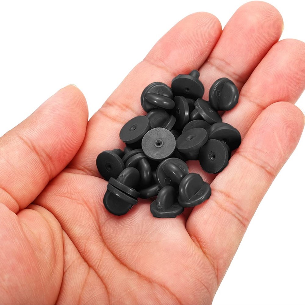 50Pairs Rubber Blank Pin Backs - Butterfly Rubber Sheet recension och pris